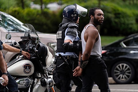 Protesters taken into custody near US Capitol 